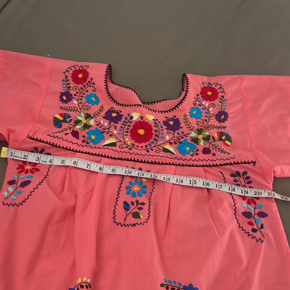 Multi color Hand embroidered Womens DRESS size MEDIUM - Picture 16 of 16